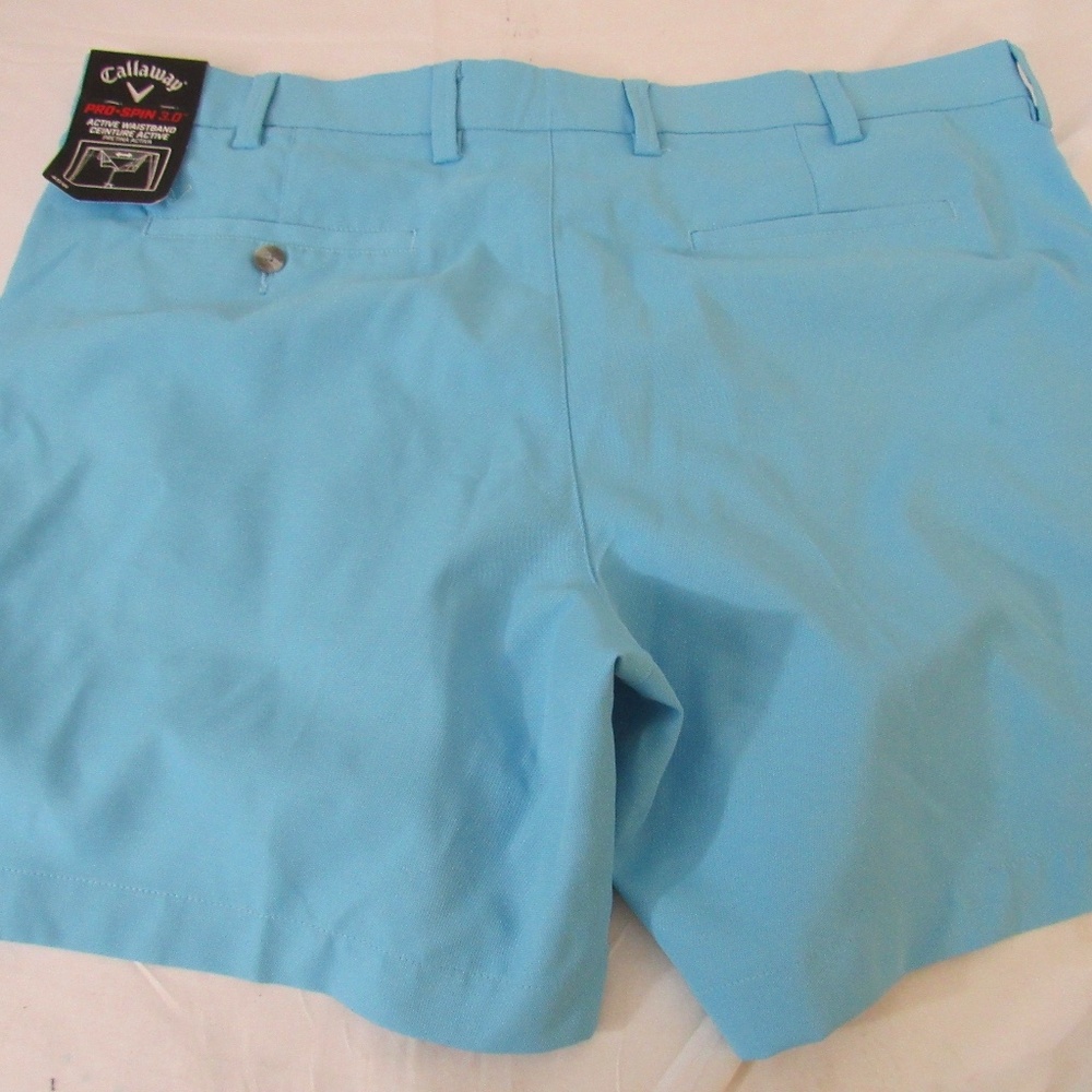 Callaway Pro Spin 3.0 Golf Light Blue Stretch Polyester Golf Shorts